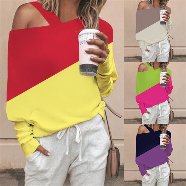 2019 autumn one-line collar fc655 2019 autumn women's one-line collar t-shirt t-shirt women's fc655, White
2019 autumn one-line collar fc655 2019 autumn women's one-line collar t-shirt t-shirt women's fc655, White