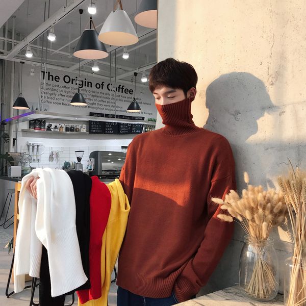 turtleneck sweater autumn winter new men solid color slim fit pullover fashion couple hong kong style warm knitted sweater top, White;black
turtleneck sweater autumn winter new men solid color slim fit pullover fashion couple hong kong style warm knitted sweater top, White;black
