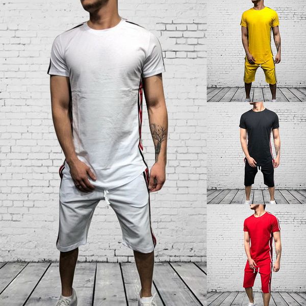 sportswear men summer two pieces set patchwork side striped printing tracksuit drawstring sport set tenue de sport homme 2019, Black;blue
sportswear men summer two pieces set patchwork side striped printing tracksuit drawstring sport set tenue de sport homme 2019, Black;blue