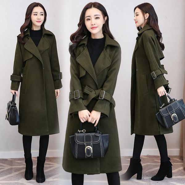 banulin autumn winter long sleeve woolen coat women 2019 long cardigan thickened sashes wool ladies trend coat feminino, Black
banulin autumn winter long sleeve woolen coat women 2019 long cardigan thickened sashes wool ladies trend coat feminino, Black