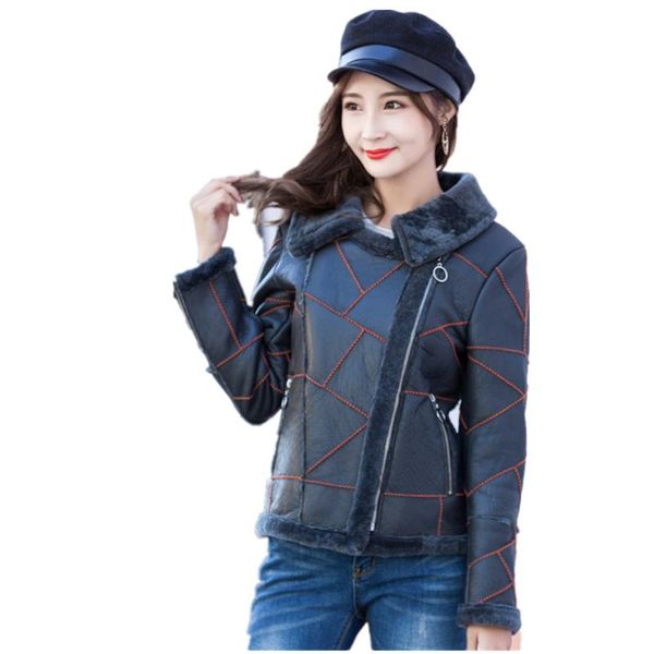 women's fur & faux genuine sheepskin coats womens real coat shearling jacket sheep leather with gray c181, Black
women's fur & faux genuine sheepskin coats womens real coat shearling jacket sheep leather with gray c181, Black