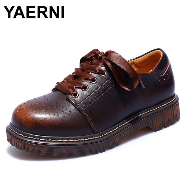 yaerni100% flat shoes women genuine leather spring autumn women oxfords shoes for casual ladies vintage sneakers shoee1259, Black
yaerni100% flat shoes women genuine leather spring autumn women oxfords shoes for casual ladies vintage sneakers shoee1259, Black
