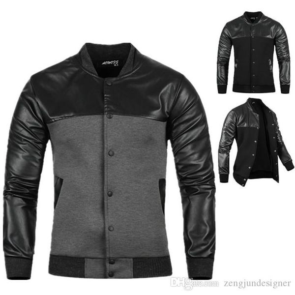 mens autumn designer pu jackets stand collar long sleeve fashion style homme clothing business style winter casual apparel, Black;brown
mens autumn designer pu jackets stand collar long sleeve fashion style homme clothing business style winter casual apparel, Black;brown