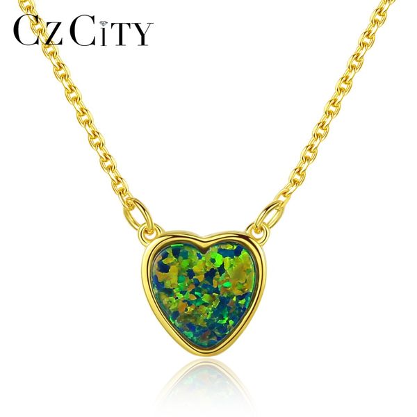 czcity elegant heart opal pendant necklace for women brightly three color gemstone necklace femme anniversary silver 925 jewelry
czcity elegant heart opal pendant necklace for women brightly three color gemstone necklace femme anniversary silver 925 jewelry