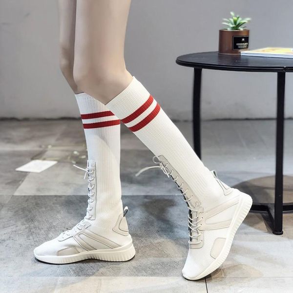 women boots autumn winter ladies fashion flat knee boots lace up thigh high knitting wool long brand botas winter women, Black
women boots autumn winter ladies fashion flat knee boots lace up thigh high knitting wool long brand botas winter women, Black