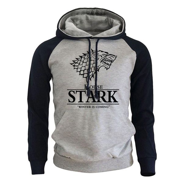 2018 raglan hoodies for men house stark the song of ice and fire winter is coming men's sportswear game of thrones sweatshirt, Black
2018 raglan hoodies for men house stark the song of ice and fire winter is coming men's sportswear game of thrones sweatshirt, Black