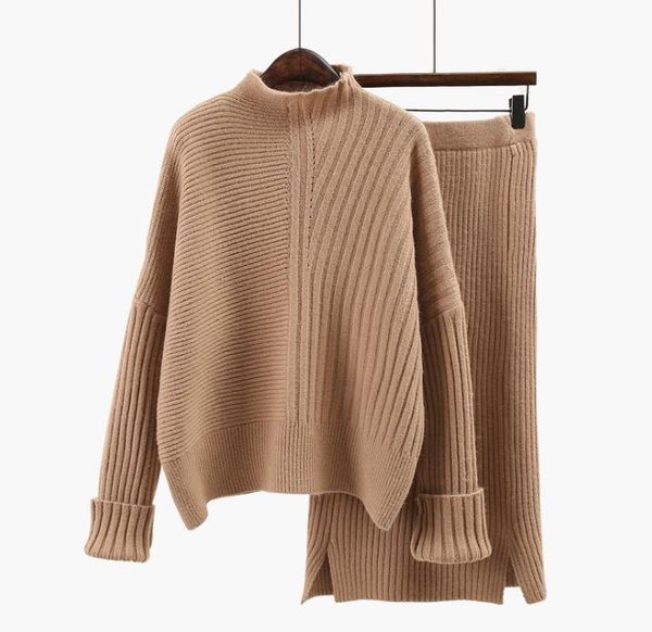 2019 round collar new temperament geometry ladies knit suit skirt loose two-piece ing, White
2019 round collar new temperament geometry ladies knit suit skirt loose two-piece ing, White