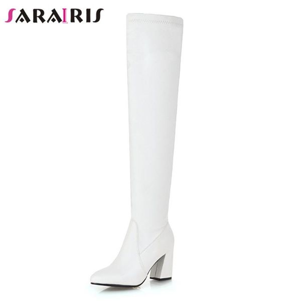 sarairis new female elegant pleated thigh high boots 2020 high hoof heels boots women slip-on slim over the knee shoes woman, Black
sarairis new female elegant pleated thigh high boots 2020 high hoof heels boots women slip-on slim over the knee shoes woman, Black