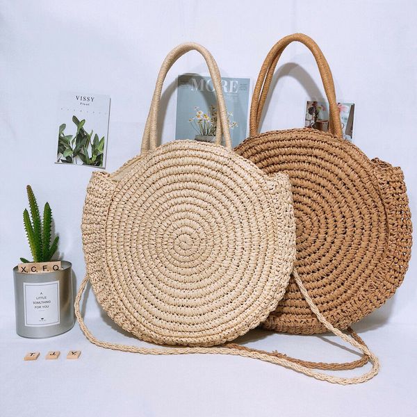 2019 women shoulder bag boho style circular straw rattan wicker woven round messenger handbag beach travel purse
2019 women shoulder bag boho style circular straw rattan wicker woven round messenger handbag beach travel purse