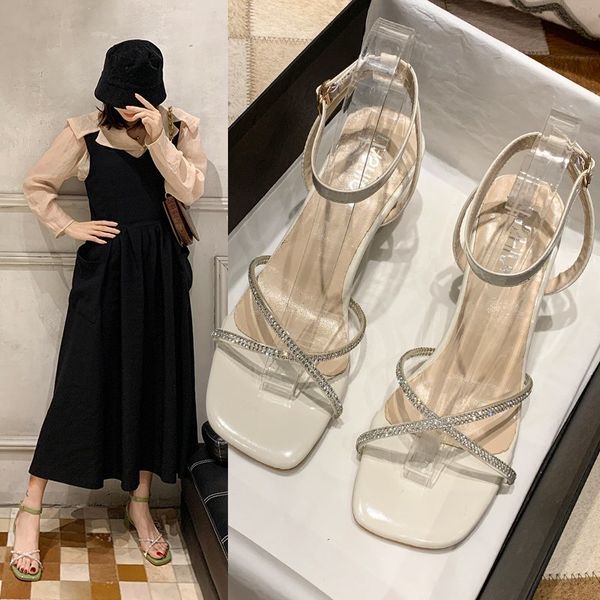 female sandal high heel sandals cross cross-shoes clear heels ankle strap comfort shoes for women 2020 summer med all-match, Black
female sandal high heel sandals cross cross-shoes clear heels ankle strap comfort shoes for women 2020 summer med all-match, Black