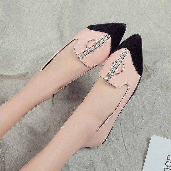 women lofers dress shoes pointed toe zipper slip on slippers casual ladies shallow lightweight flat shoes women fashion j16-12, Black
women lofers dress shoes pointed toe zipper slip on slippers casual ladies shallow lightweight flat shoes women fashion j16-12, Black