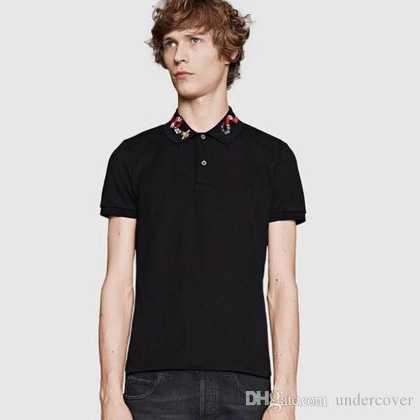 19ss brands solid cotton polo with kingsnake embroidery men polo shirt embroidered bee collar polos mens t shirts clothing shorts poloshirt, White;black
19ss brands solid cotton polo with kingsnake embroidery men polo shirt embroidered bee collar polos mens t shirts clothing shorts poloshirt, White;black