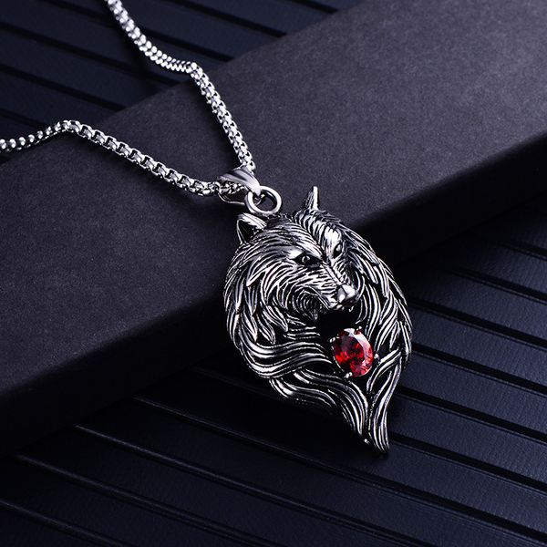 2019 hanging accessories personality domineering wolf titanium steel diamond pendant fashion men's and women's necklace jewelry, Silver
2019 hanging accessories personality domineering wolf titanium steel diamond pendant fashion men's and women's necklace jewelry, Silver