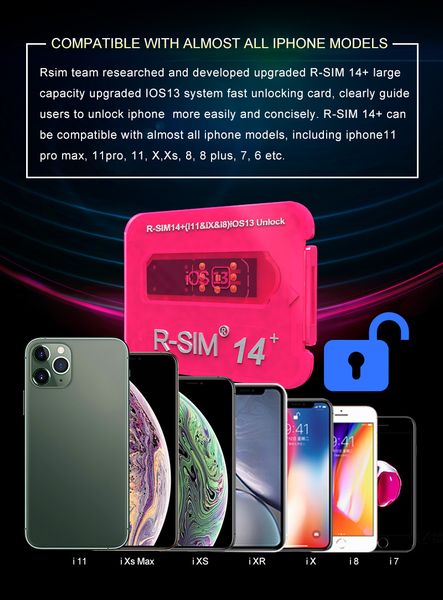 

Новые R-SIM-карте 14+ V18 стоит Р sim14+ RSIM14+ Р сим 14+ РНМОТ 14+ разблокировать карту для iPhone 11 Про Макса IOS13 разблокировки SIM iccid Р-SIM14+