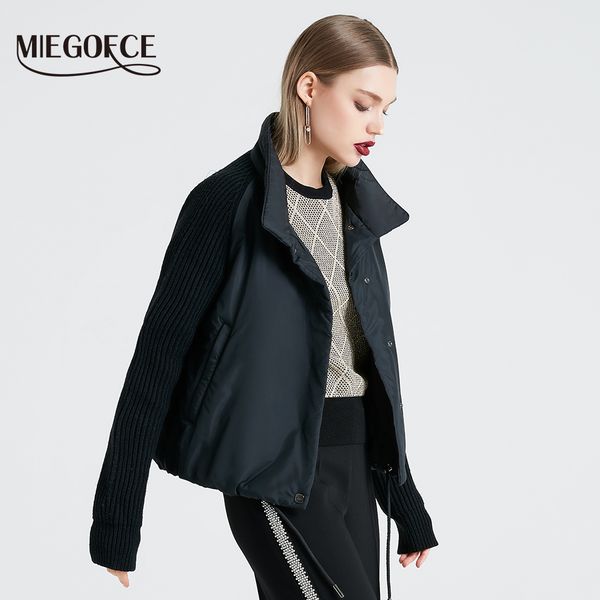 miegofce 2019 short women's coat and thin cotton padded jacket spring women's jacket stylish with collar new spring collection, Black
miegofce 2019 short women's coat and thin cotton padded jacket spring women's jacket stylish with collar new spring collection, Black