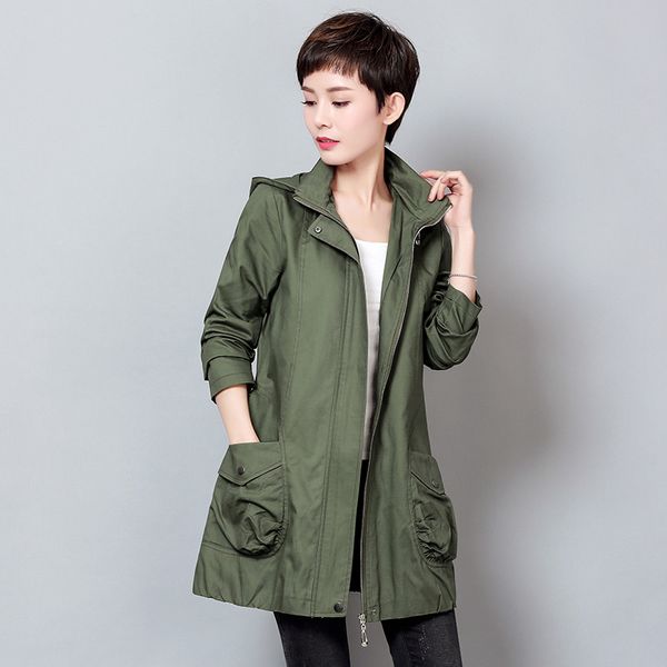 2019 new fashion plus size women's windbreaker coats long section middle-aged spring autumn loose trench coat female x489, Tan;black
2019 new fashion plus size women's windbreaker coats long section middle-aged spring autumn loose trench coat female x489, Tan;black