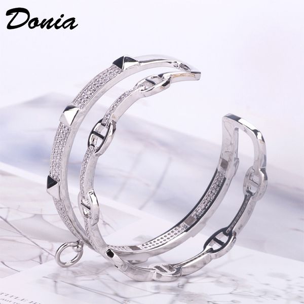 donia jewelry party european and american fashion large classic opening micro inlaid zirconia bracelet set designer bracelet, Black
donia jewelry party european and american fashion large classic opening micro inlaid zirconia bracelet set designer bracelet, Black