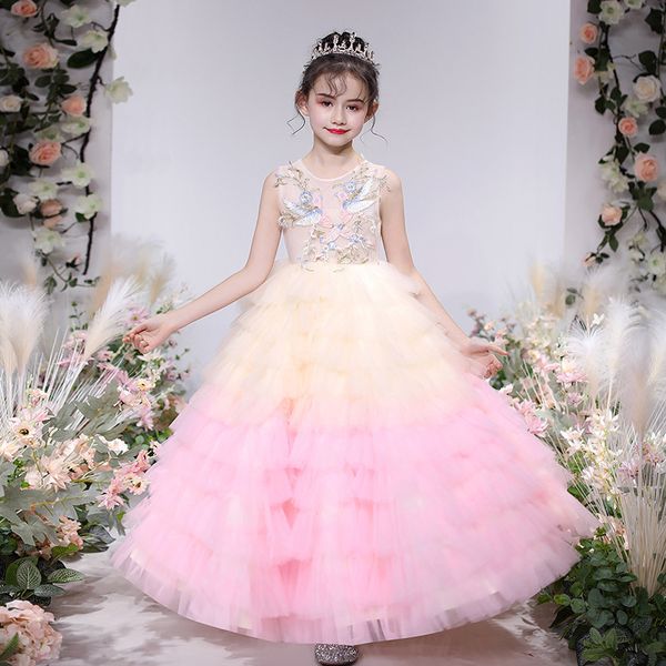 summer luxury children girls embroidery pattern pink birthday wedding party princess long dress kids high-grade evening dress, Red;yellow
summer luxury children girls embroidery pattern pink birthday wedding party princess long dress kids high-grade evening dress, Red;yellow