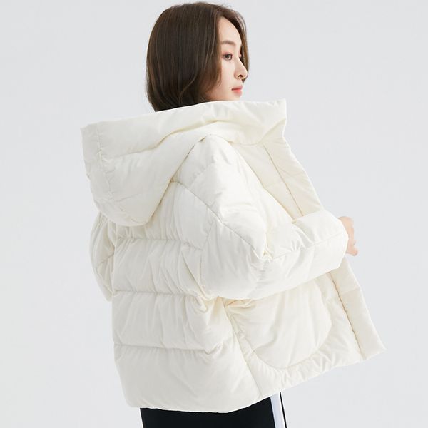 new 2019 autumn winter loose fit down jacket women hooded big pockets down coat fashion short outerwear, Black
new 2019 autumn winter loose fit down jacket women hooded big pockets down coat fashion short outerwear, Black