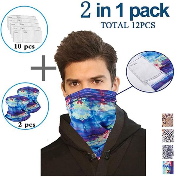 2pc multi-purpose outdoors bandanas uv protection neck gaiter safety with 10pc replacement protective dust filters #lr4, Blue;gray
2pc multi-purpose outdoors bandanas uv protection neck gaiter safety with 10pc replacement protective dust filters #lr4, Blue;gray