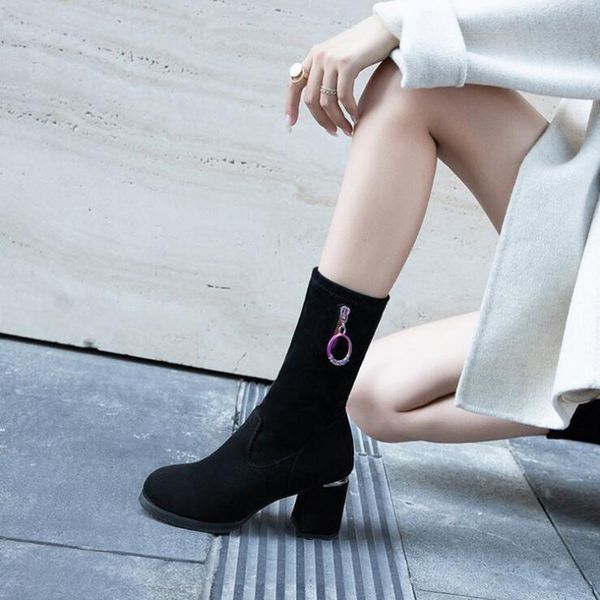 and calf boots women boots woman fashion high-heeled stretch socks booties 2020 spring new breathable short, Black
and calf boots women boots woman fashion high-heeled stretch socks booties 2020 spring new breathable short, Black