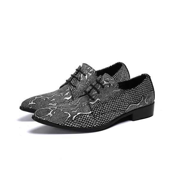 new silver pattern wedding party men oxford shoes pointed toe lace up genuine leather men shoes plus size business brogue shoes, Black
new silver pattern wedding party men oxford shoes pointed toe lace up genuine leather men shoes plus size business brogue shoes, Black