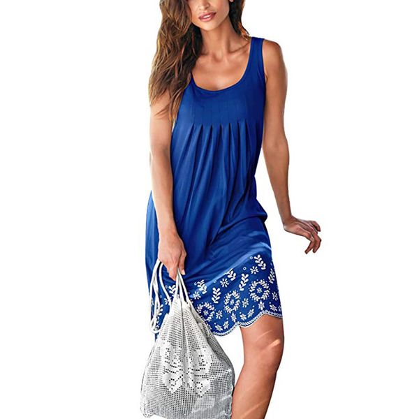 new women summer dress sleeveless party beach mini dress print above knee length three color sukienki damskie, Black;gray
new women summer dress sleeveless party beach mini dress print above knee length three color sukienki damskie, Black;gray