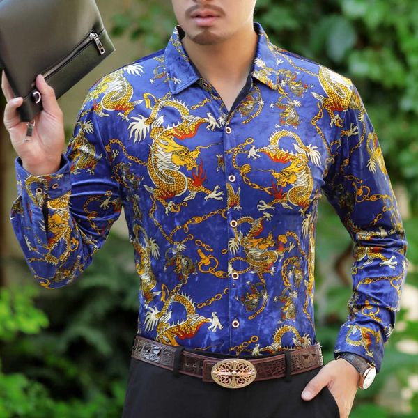 floral shirt men camisa social masculina dragon print blue shirt men 2019 long sleeve velvet dress button down, White;black
floral shirt men camisa social masculina dragon print blue shirt men 2019 long sleeve velvet dress button down, White;black