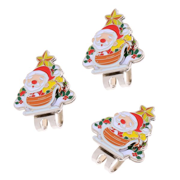3 pieces/set sturdy santa claus magnetic golf ball marker clip on golf cap visor christmas gift
3 pieces/set sturdy santa claus magnetic golf ball marker clip on golf cap visor christmas gift