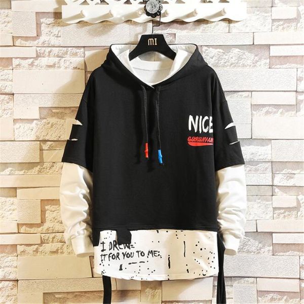 2019 new men hoodies sweatshirts loose large size men's hooded shirt mens fashion brand cuff stitching men hoodies letter print, Black
2019 new men hoodies sweatshirts loose large size men's hooded shirt mens fashion brand cuff stitching men hoodies letter print, Black