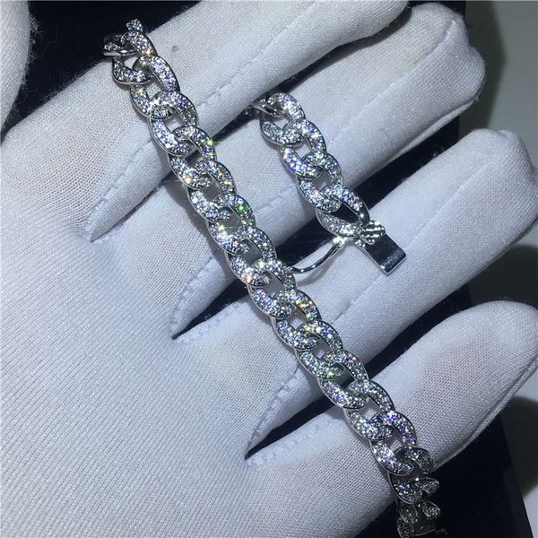 vecalon hiphop chian bracelet pave set 5a cubic zirconia white gold filled party wedding bracelet for women men rock jewelry, Black
vecalon hiphop chian bracelet pave set 5a cubic zirconia white gold filled party wedding bracelet for women men rock jewelry, Black