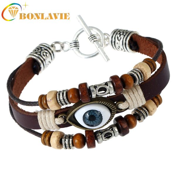 genuine leather bracelet for men diy male female multilayers turkish evil eye wood beads wax line rope chain bracelet bijouterie, Golden;silver
genuine leather bracelet for men diy male female multilayers turkish evil eye wood beads wax line rope chain bracelet bijouterie, Golden;silver