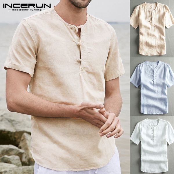 incerun 2019 men casual shirt cotton short sleeve solid button streetwear retro camisa chinese style basic shirts men s-5xl, White;black
incerun 2019 men casual shirt cotton short sleeve solid button streetwear retro camisa chinese style basic shirts men s-5xl, White;black