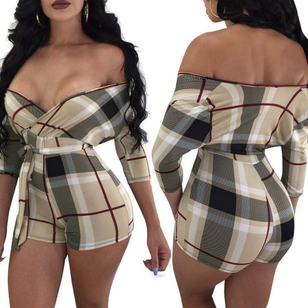 women designer outfits luxury printed jumpsuit with belt fashion girls rompers plaid print shorts luxury jumpsuits 2020 new selling, Black;white
women designer outfits luxury printed jumpsuit with belt fashion girls rompers plaid print shorts luxury jumpsuits 2020 new selling, Black;white