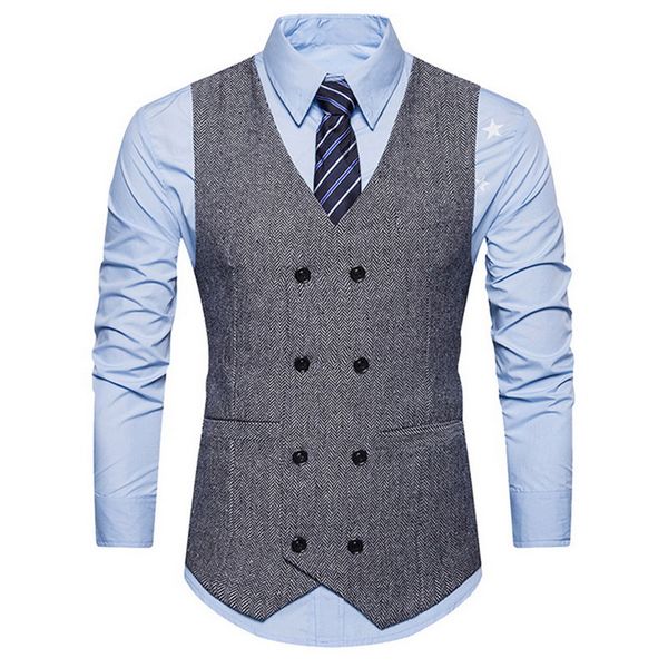 mjartoria men double breasted suit vests gentlemen casual business sleeveless waistcoat vintage blazers vest for wedding party, Black;white
mjartoria men double breasted suit vests gentlemen casual business sleeveless waistcoat vintage blazers vest for wedding party, Black;white