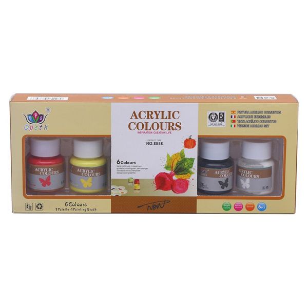 6 x 25ml heavy body colors rich pigments acrylic paint set for painting canvas crafts
6 x 25ml heavy body colors rich pigments acrylic paint set for painting canvas crafts