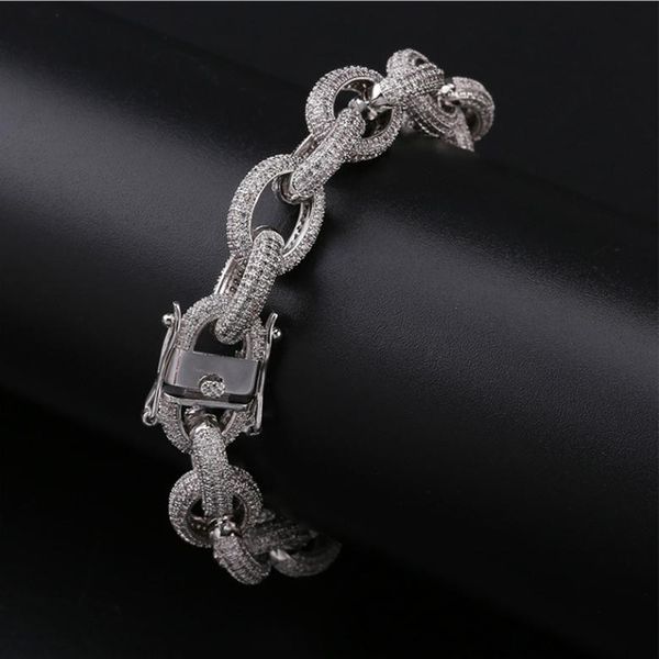 glaring zircon bracelets jewelry luxury grade quality link chain bracelets fashion 18k gold plated twist chain hip hop bracelet, Black
glaring zircon bracelets jewelry luxury grade quality link chain bracelets fashion 18k gold plated twist chain hip hop bracelet, Black
