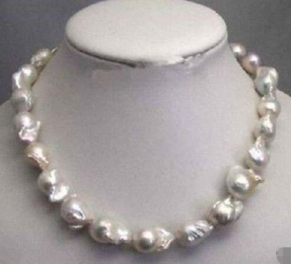 well weird 15 big. 23mm unusual white baroque pearl disc necklace 18 ", Silver
well weird 15 big. 23mm unusual white baroque pearl disc necklace 18 ", Silver