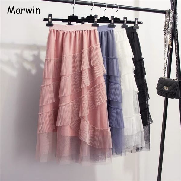 marwin 2020 new-coming spring irregular ruffle mwsh skirts solid lace high empire mid-calf high street style women skirts, Black
marwin 2020 new-coming spring irregular ruffle mwsh skirts solid lace high empire mid-calf high street style women skirts, Black