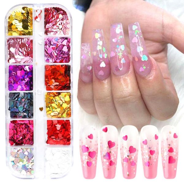 nail glitter 12 grids heart shaped art decorations butterfly sequins colorful flakes slice diy manicure accessories nfrx01-04, Silver;gold
nail glitter 12 grids heart shaped art decorations butterfly sequins colorful flakes slice diy manicure accessories nfrx01-04, Silver;gold