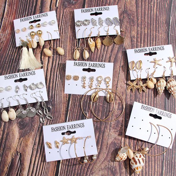 jjfoucs 2020 fashion beach jewelry shell conch earrings set for women bohemian tassel long drop earring female brincos jewelry, Silver
jjfoucs 2020 fashion beach jewelry shell conch earrings set for women bohemian tassel long drop earring female brincos jewelry, Silver