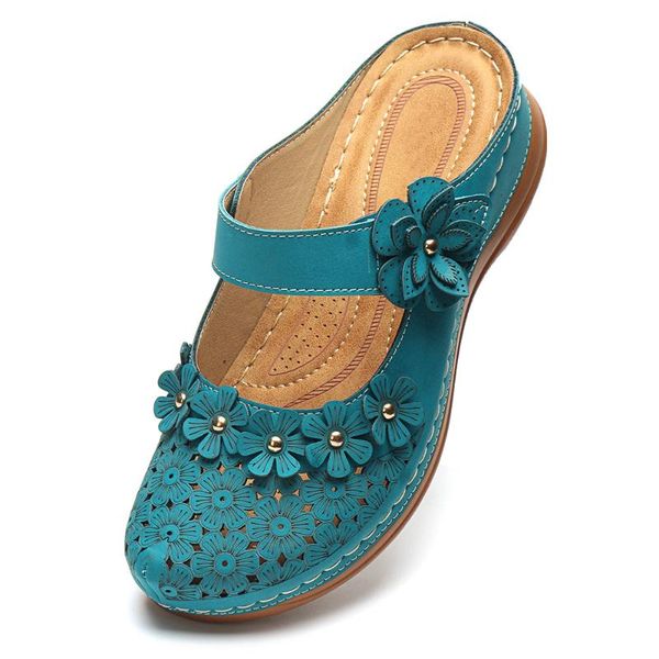 women's sandals summer handmade ladies shoes leather floral sandals women flats retro style shoes woman 2020, Black
women's sandals summer handmade ladies shoes leather floral sandals women flats retro style shoes woman 2020, Black