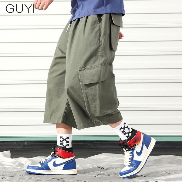 guyi original oversized loose japan style men pants capris cropped trousers casual camouflage pockets lace up summer overalls, Black
guyi original oversized loose japan style men pants capris cropped trousers casual camouflage pockets lace up summer overalls, Black