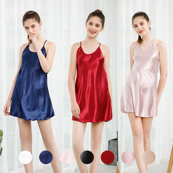 new style simulation silk women's summer suspender silk nightdress women lace plus size home clothes, Black;red
new style simulation silk women's summer suspender silk nightdress women lace plus size home clothes, Black;red