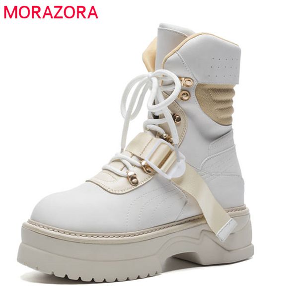 morazora 2020 new arrival genuine leather ankle boots for women lace up platform boots fashion punk autumn flat shoes, Black
morazora 2020 new arrival genuine leather ankle boots for women lace up platform boots fashion punk autumn flat shoes, Black
