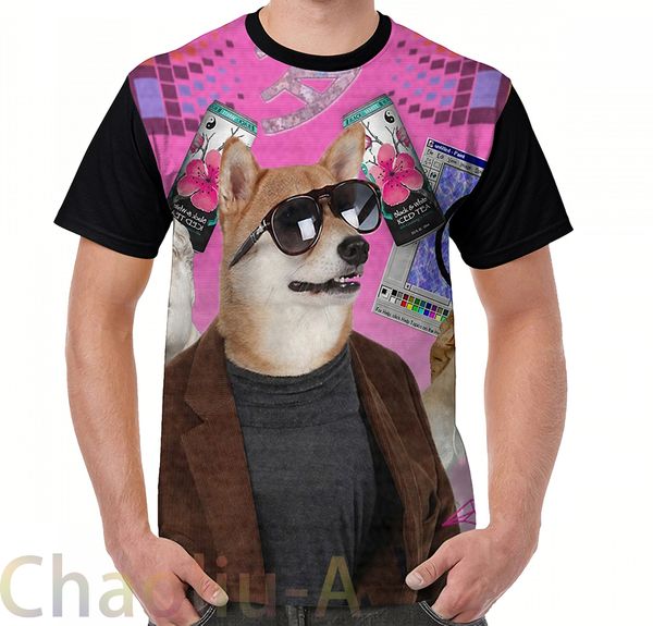 vaporwave dog t-shirt футболки с принтом для мужчин и женщин с коротким рукавом повседневные футболки, White;black
vaporwave dog t-shirt футболки с принтом для мужчин и женщин с коротким рукавом повседневные футболки, White;black