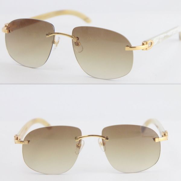 Cat eye Rimless T8100928 Sun glasses Men New Style White Original Buffalo Horn Sunglasses Frame Men Brand Glasses Fashion Accessories Hot
Cat eye Rimless T8100928 Sun glasses Men New Style White Original Buffalo Horn Sunglasses Frame Men Brand Glasses Fashion Accessories Hot