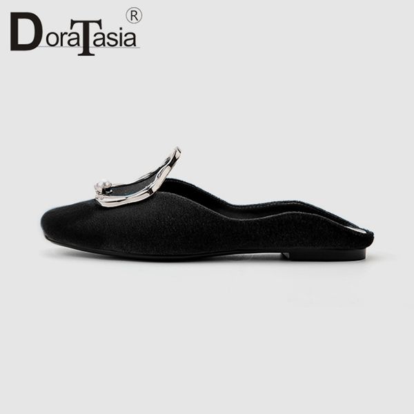 doratasia 2019 summer new elegant velvet slippers women fashion metal decorate mules low heels casual cute date footwear, Black
doratasia 2019 summer new elegant velvet slippers women fashion metal decorate mules low heels casual cute date footwear, Black