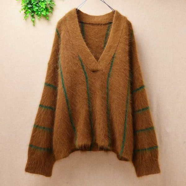 sale women female casual plush kitted v-neck striped mink cashmere knittwear bottoming fuzzy hair sweater pullover dress, White;black
sale women female casual plush kitted v-neck striped mink cashmere knittwear bottoming fuzzy hair sweater pullover dress, White;black