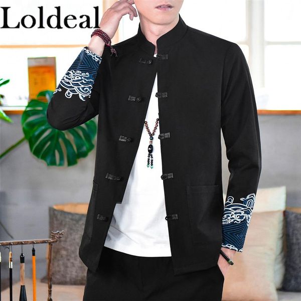 loldeal chinese style men lightweight jackets casual embroidered collar slim fit, Black;brown
loldeal chinese style men lightweight jackets casual embroidered collar slim fit, Black;brown